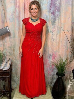 📌JJs House Lady in Red Formal - Prom - Ball Gown with Sequins